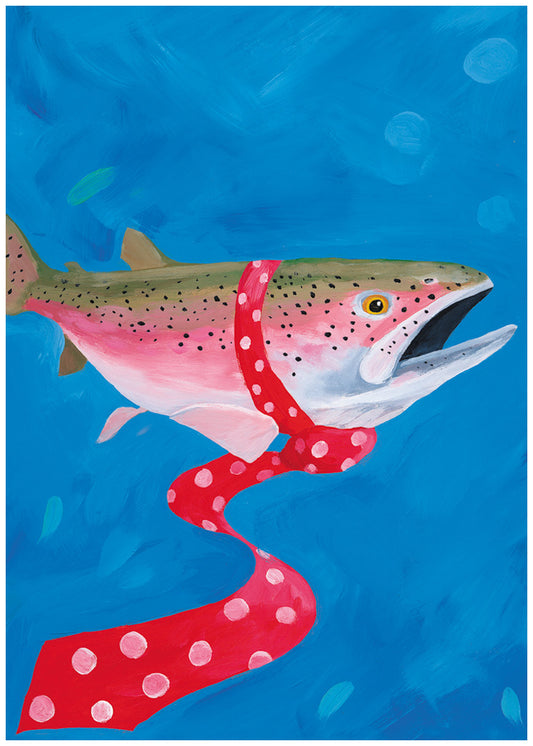 Trout with Tie Father's Day Card