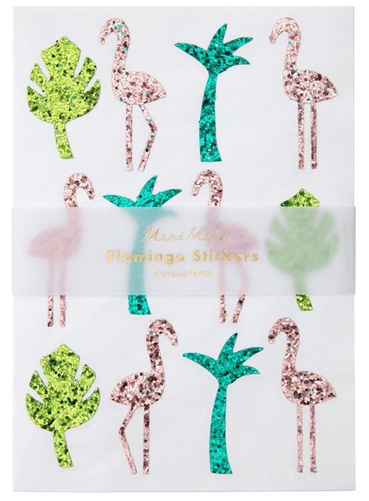 Glitter Flamingo Sticker Sheets