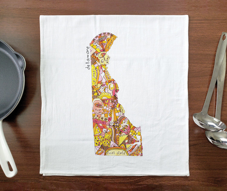 Doodle: Delaware Tea Towel