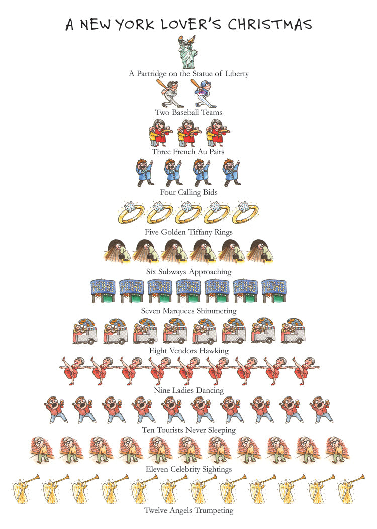 New York Lover's Christmas 12-Days Holiday Cards