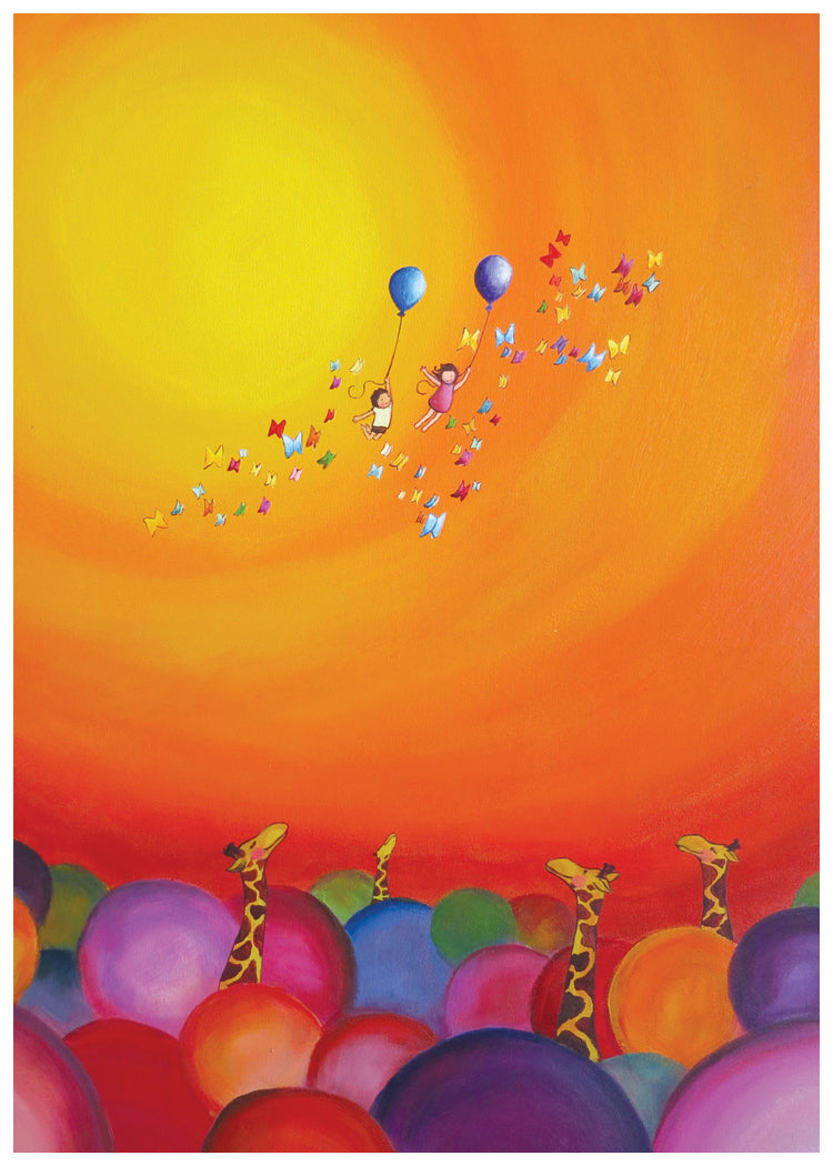 Four Giraffes Graduation Card