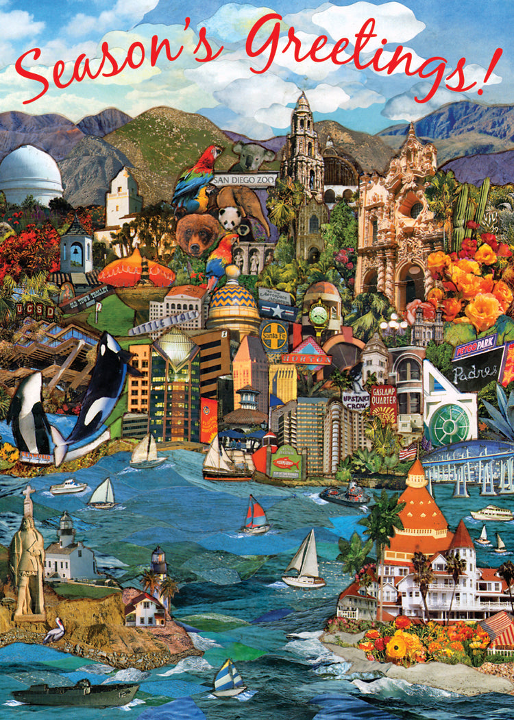 San Diego Cityscape Holiday Cards