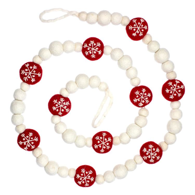 Felted Snowflake Garland Allport Editions felted-snowflake-garland-allport-editions