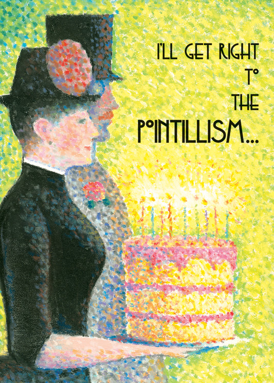 Get To The Pointillism Birthday Card