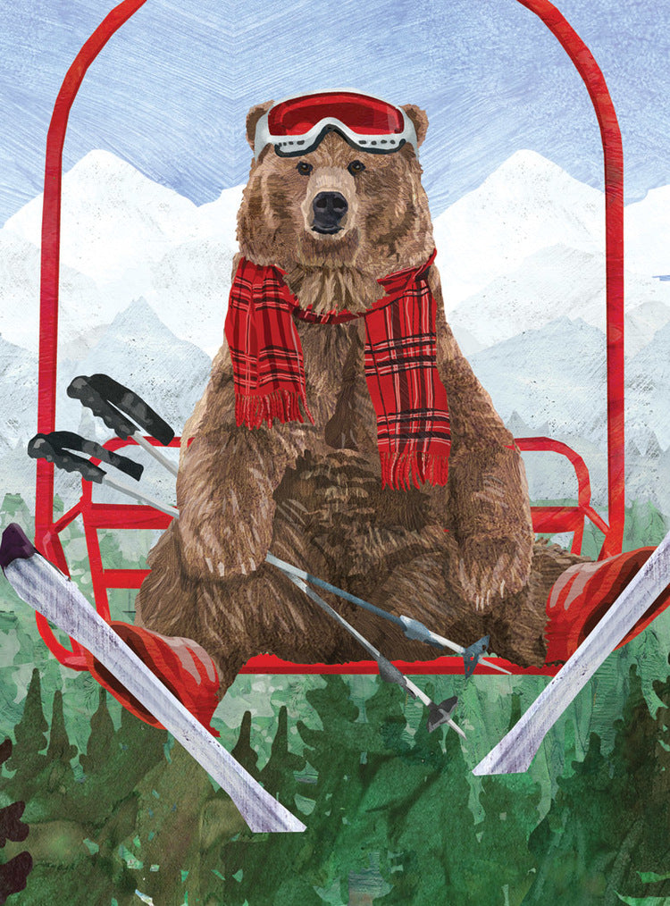 Ski Grizzly Bear Holiday Cards