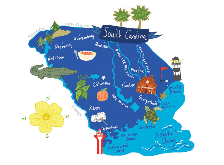 Hello: South Carolina Card