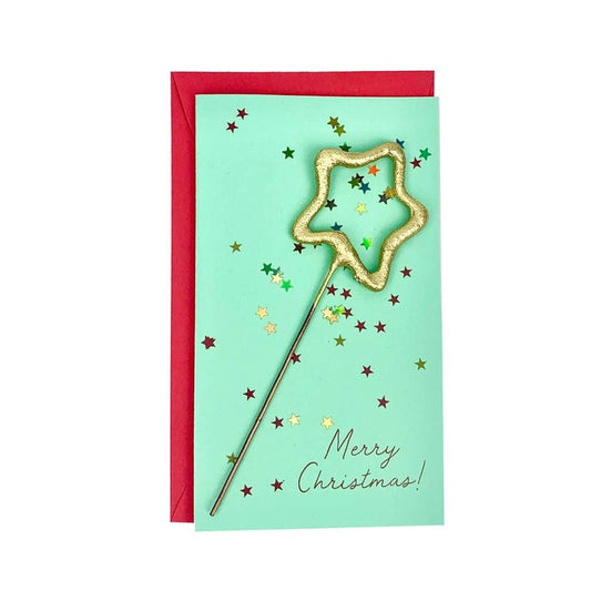 Merry Christmas Confetti Sparkler Card