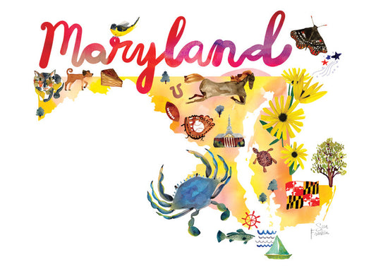 Watercolor USA: Maryland Card