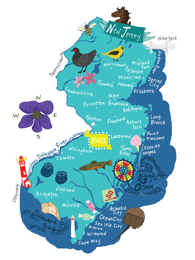 Hello: New Jersey Card