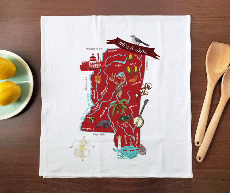 Hello: Mississippi Tea Towel