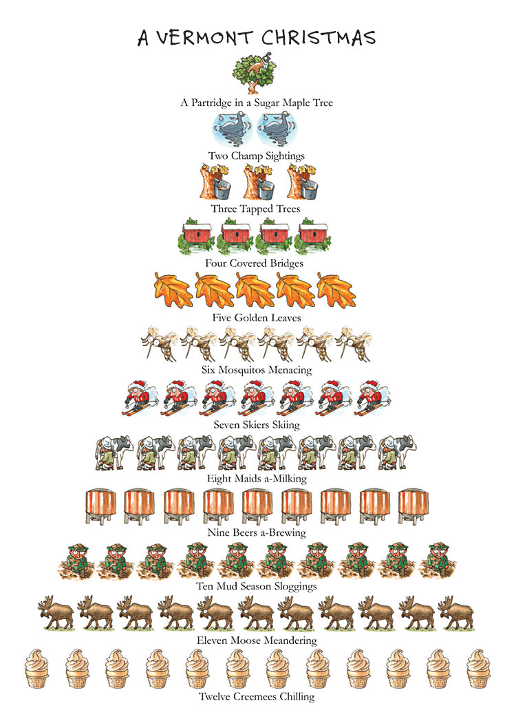 Vermont Christmas 12-Days Holiday Cards