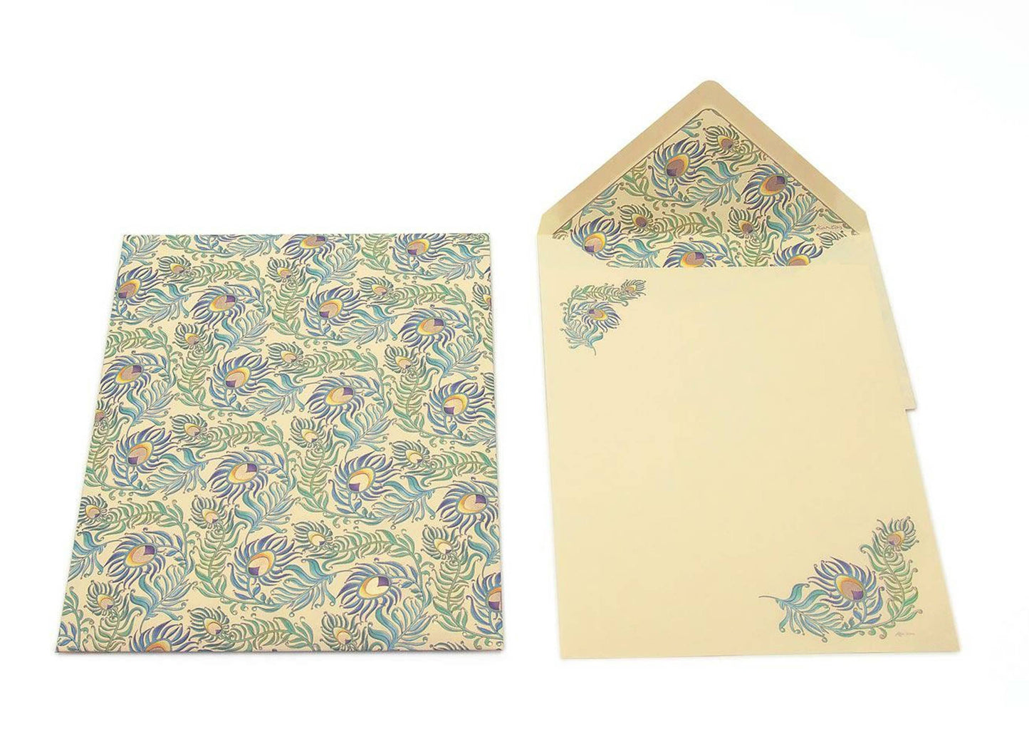 Peacock Italian Stationery Set