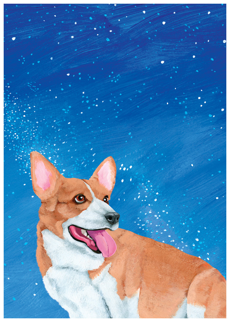 Corgi Sky Graduation Card