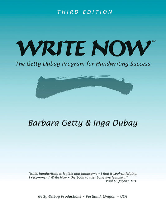 Write Now: The Getty-Dubay Program for Handwriting Success