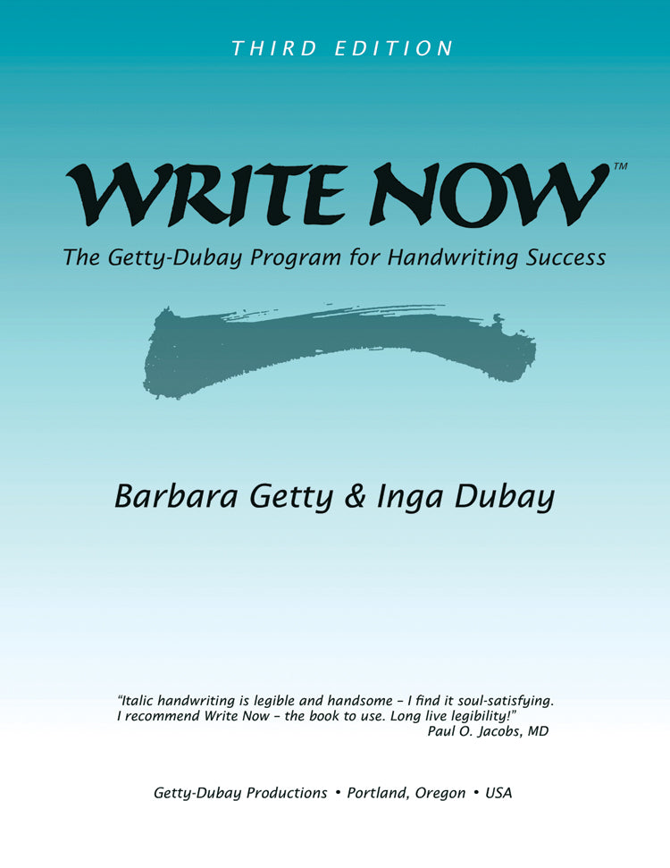 Write Now: The Getty-Dubay Program for Handwriting Success