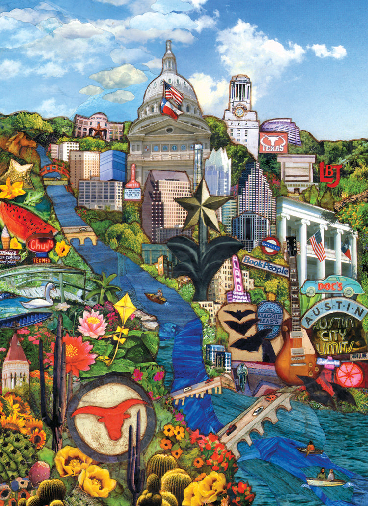 Austin Cityscape Blank Cards