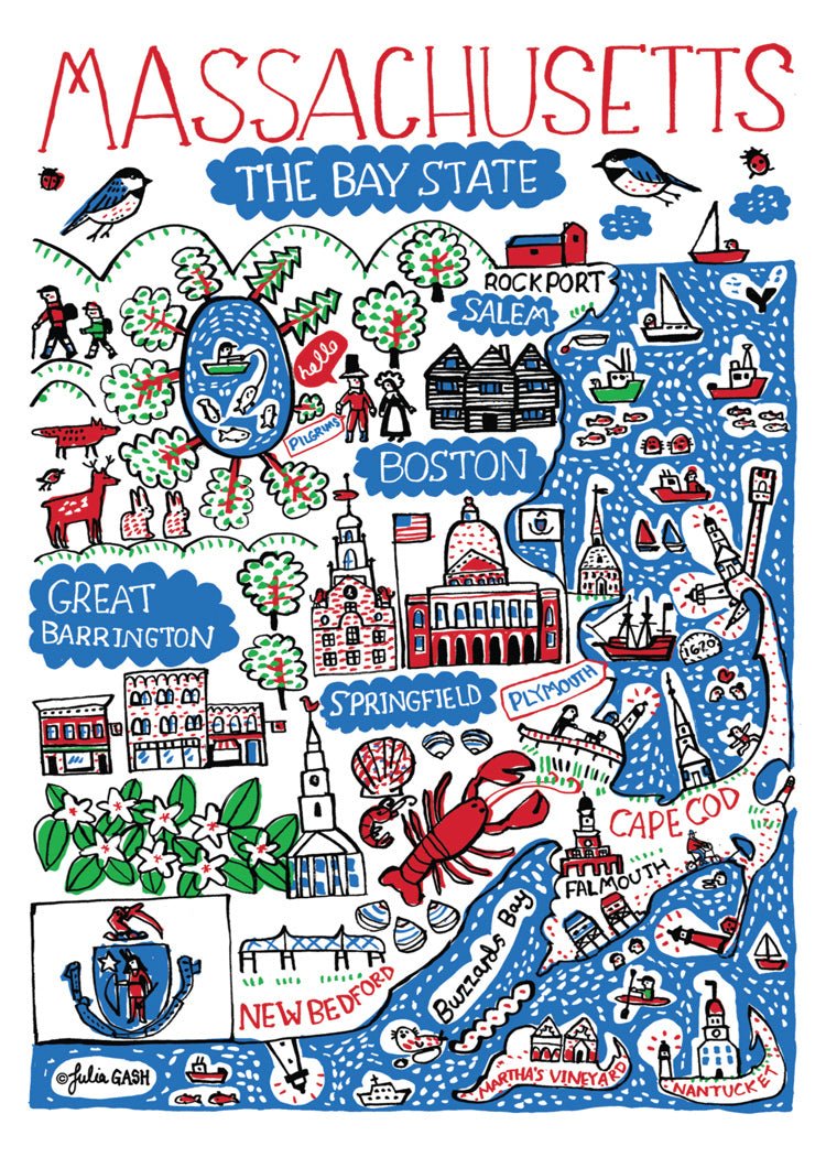 Statescapes: Massachusetts Card