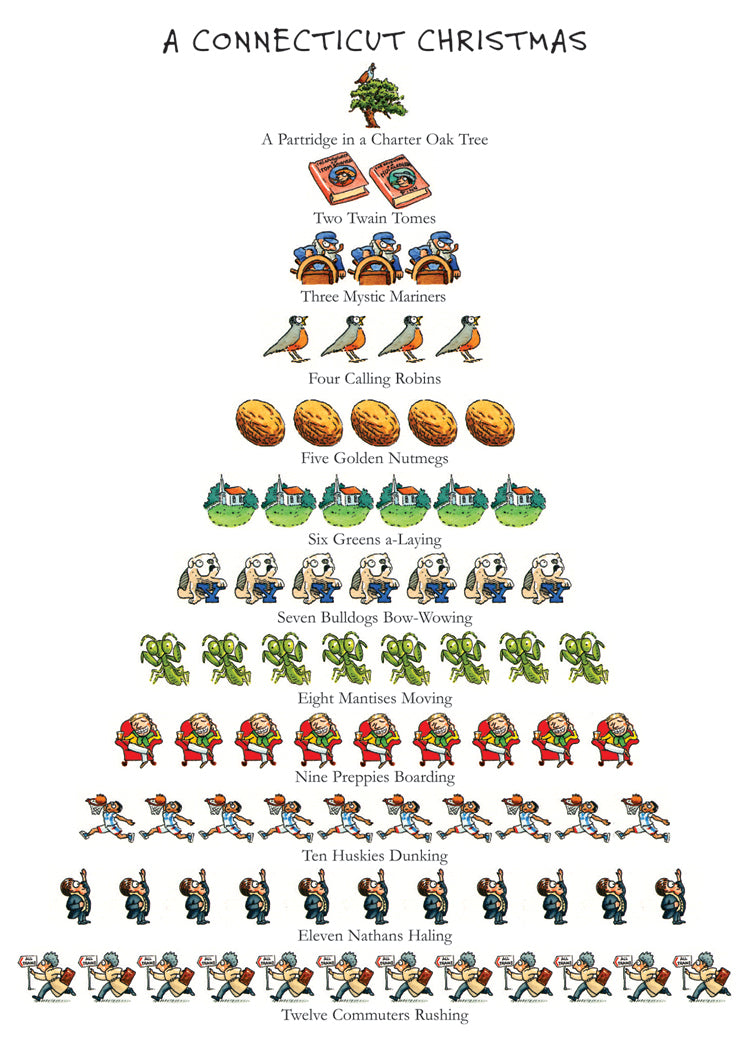 Connecticut Christmas 12-Days Holiday Cards