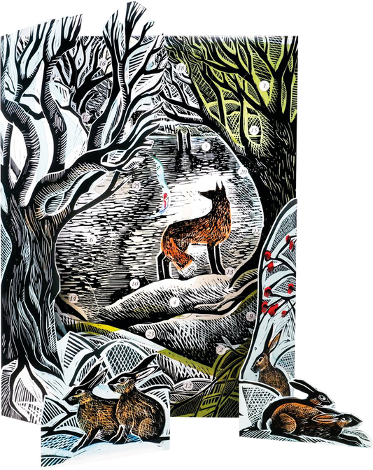 3D Pop-Up Midnight Fox Advent Calendar