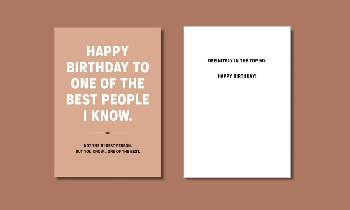 Not The #1 Best Birthday Card