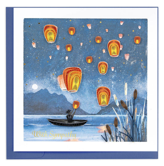 Quilled Lanterns Blank Card