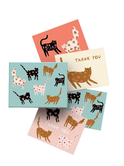 Cinnamon Chic Cat Thanks & Blank Boxed Cards