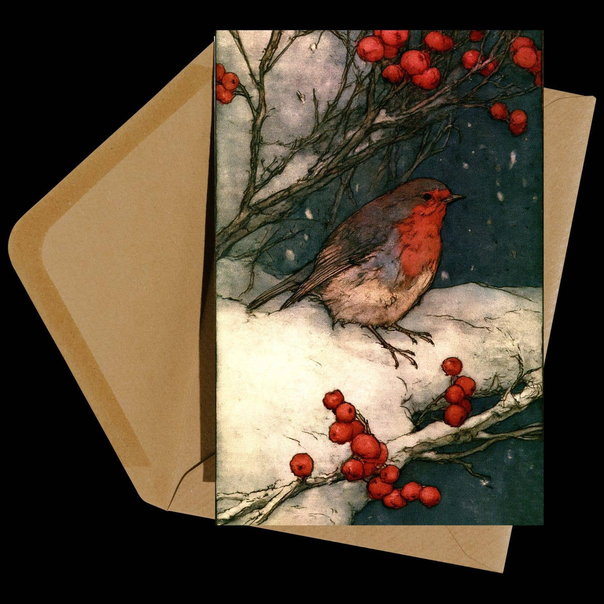 Yule Robin Holiday Card