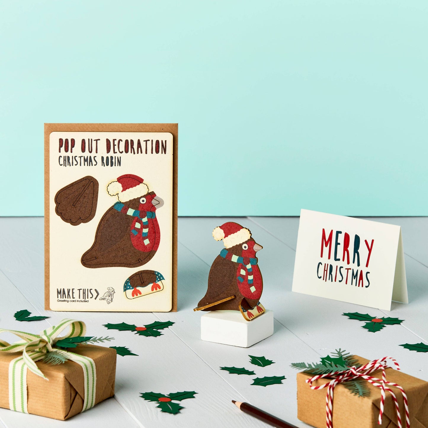 Robin Christmas Pop Out Card