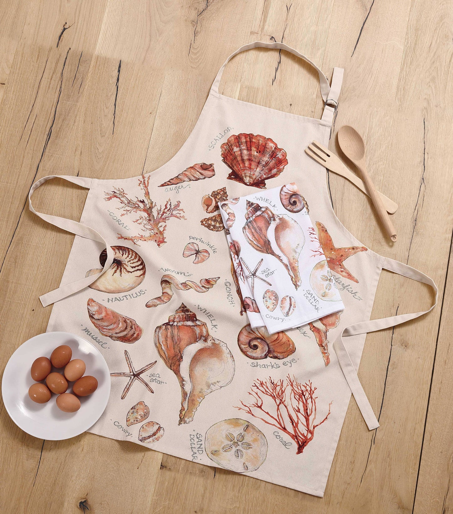 Field Guide to Seashells Tea Towel