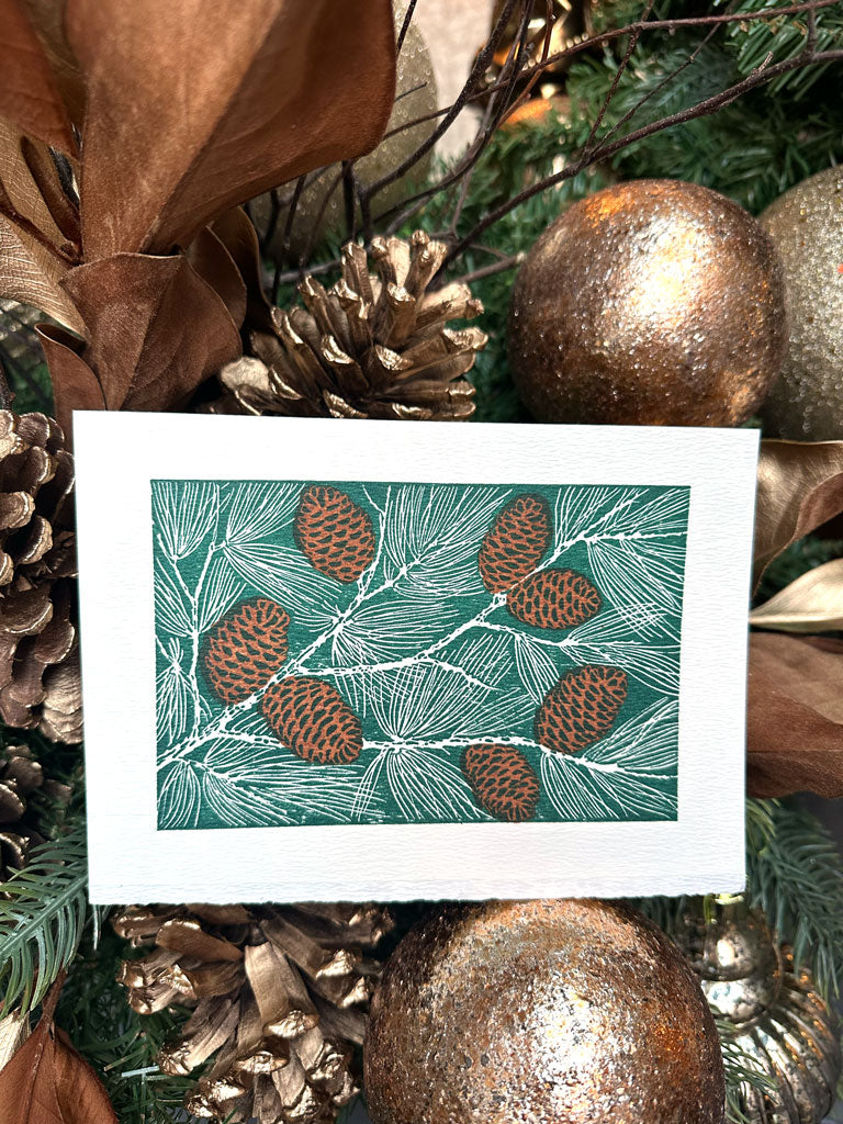 Pinecones Boxed Holiday Cards