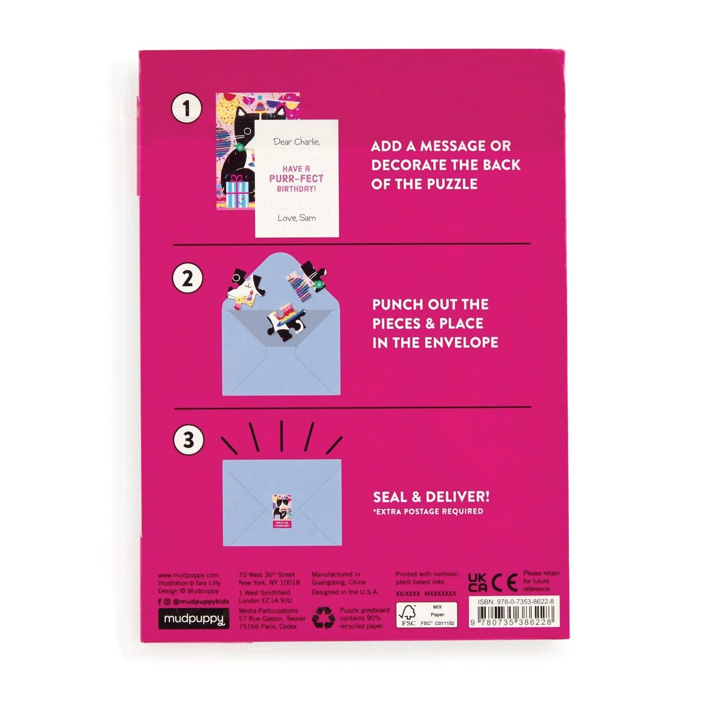 Purr-fect Cat Birthday Card Puzzle - 12pc