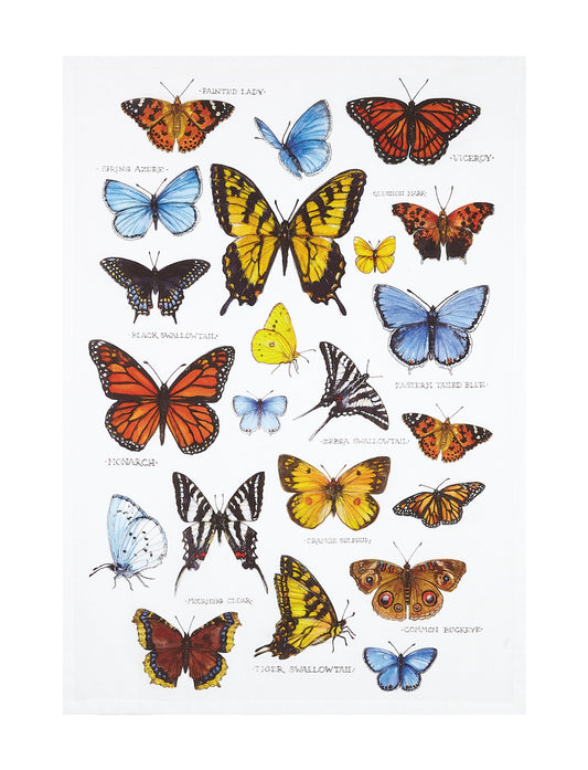 Field Guide to Butterflies Tea Towel