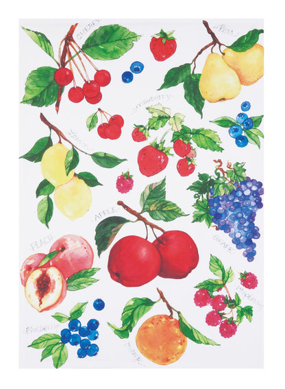 Field Guide to Fruits Tea Towel