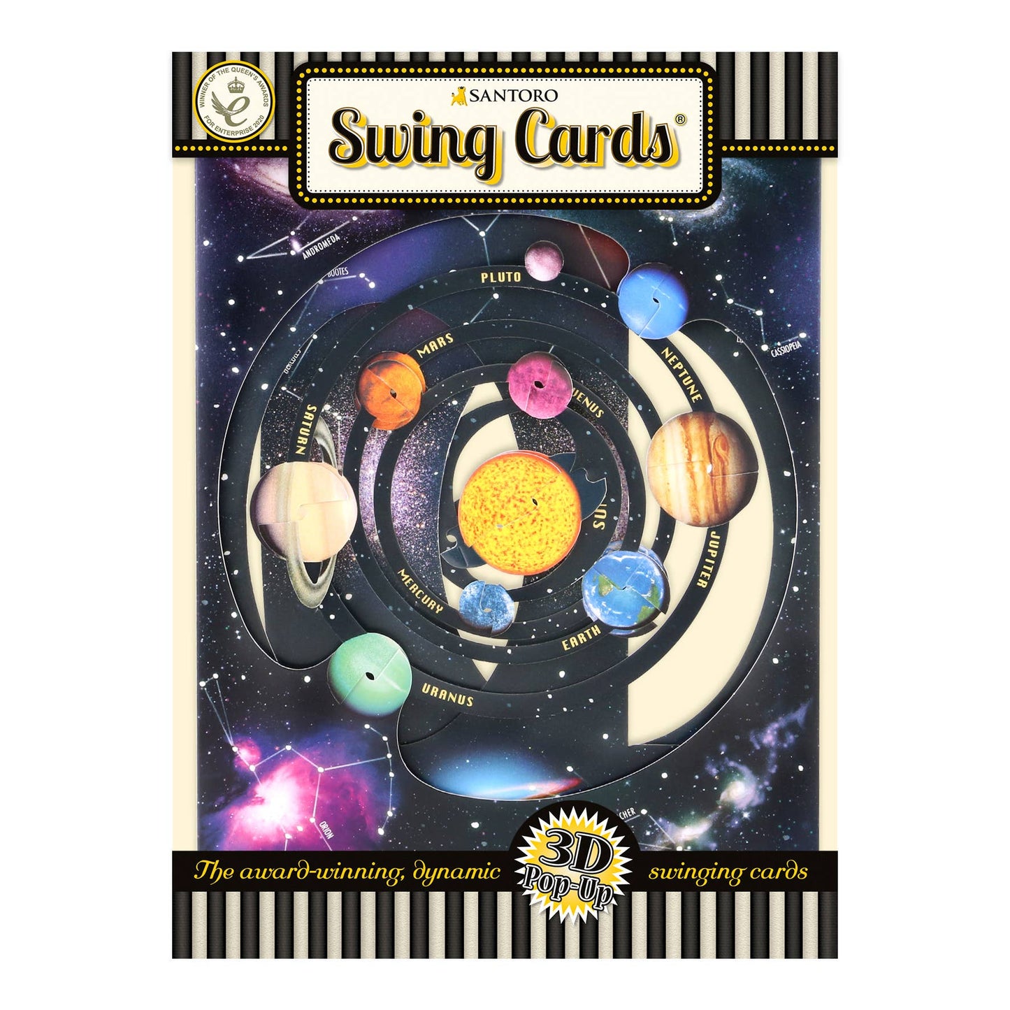 3D Pop-Up Swing Solar System Blank Card