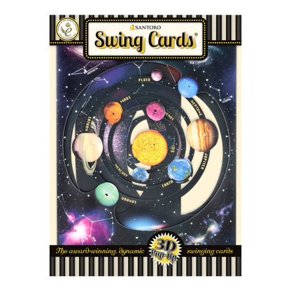3D Pop-Up Swing Solar System Blank Card