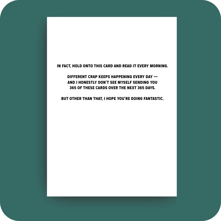 Can You Believe This Crap? Friendship Card