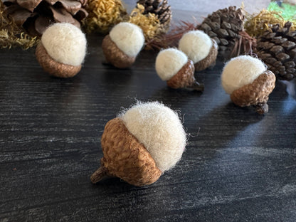 Handmade Needle Felted Wool Acorn