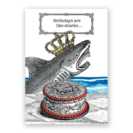 Shark & Cake Birthday Card