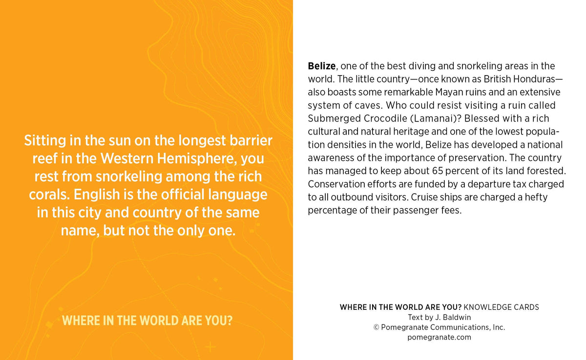 Where in the World Are You? A Situational Quiz Deck Knowledge Cards