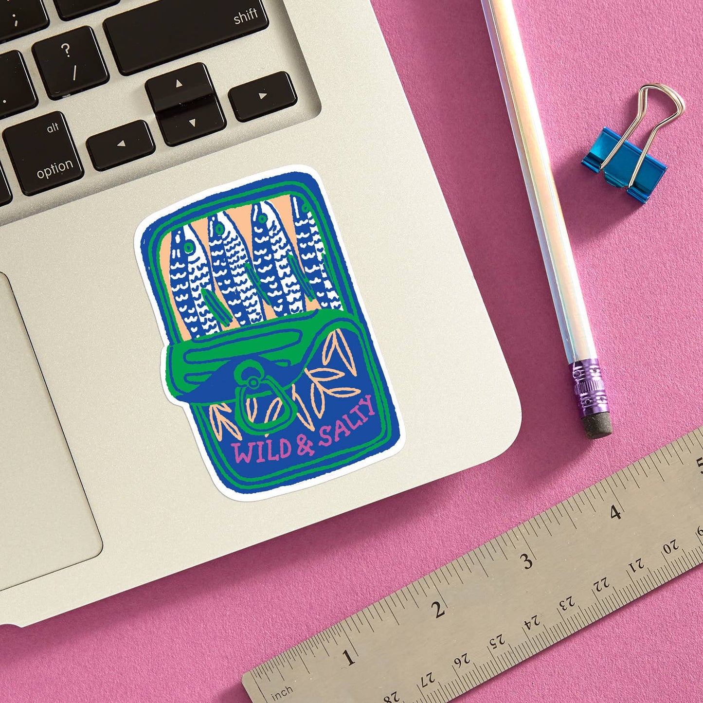 Wild & Salty Sardines Die Cut Sticker