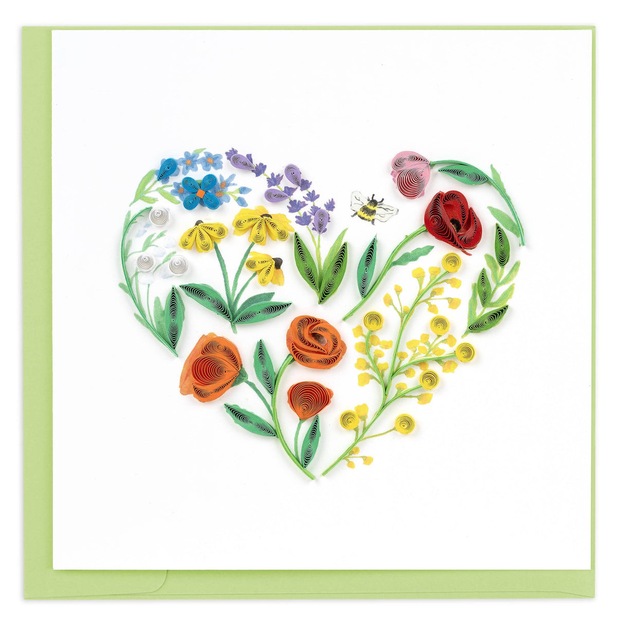 Quilled Garden Heart Card