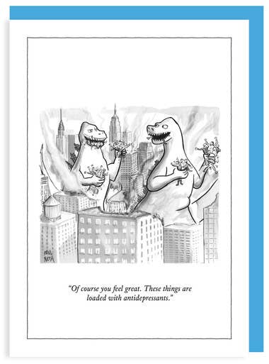 Loaded with Antidepressants New Yorker Card