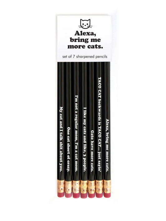 Alexa, Bring Me More Cats! Quotable Pencil Set