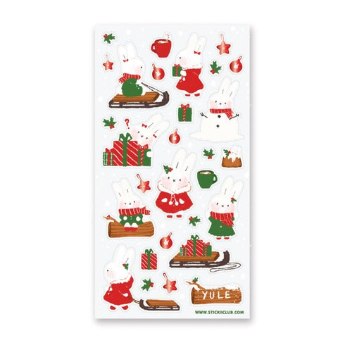 Holiday Bunnies Stickers, 2 Packs