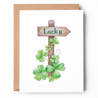 Lucky Sign St. Patrick's Day Card