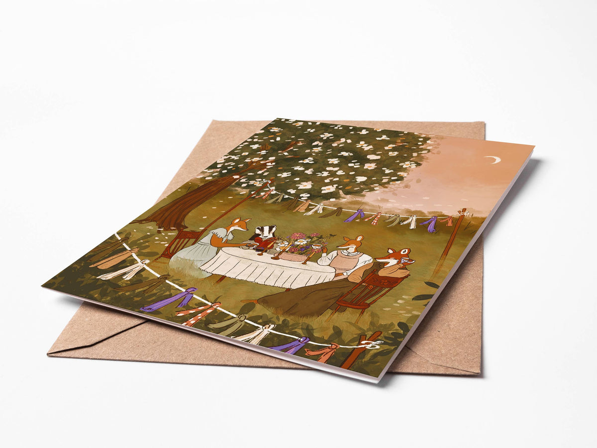 Garden Tea Party Blank Card