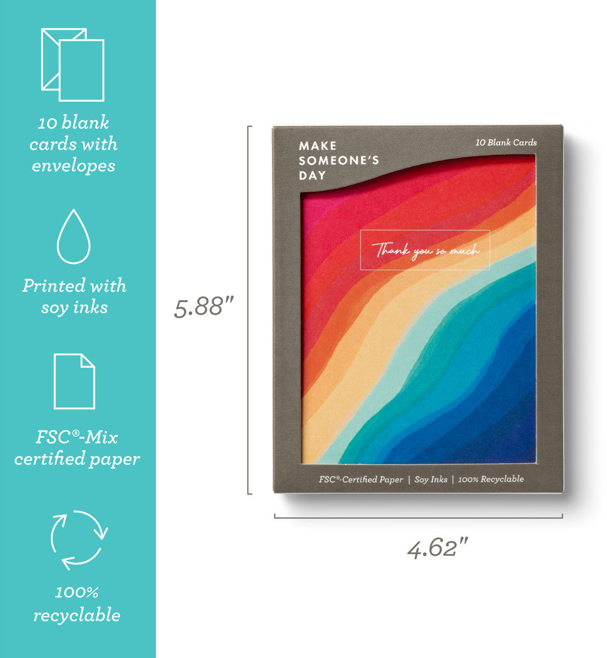 Make Someone's Day: Rivers of Rainbow Thank You Note Cards