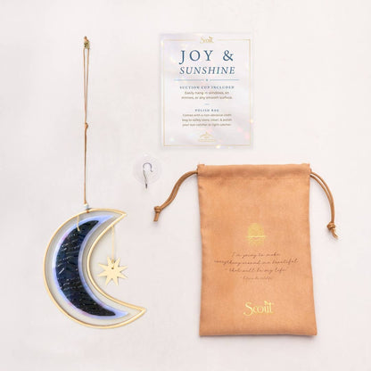 Moon Star Stained Glass Light Catcher