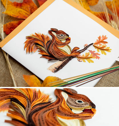 Quilled Squirrel Card