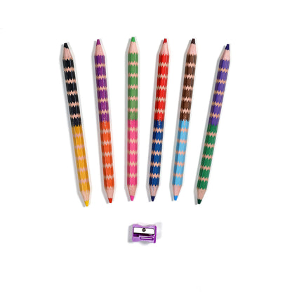 Under the Sea Jumbo Double Color Pencil Set with Sharpener